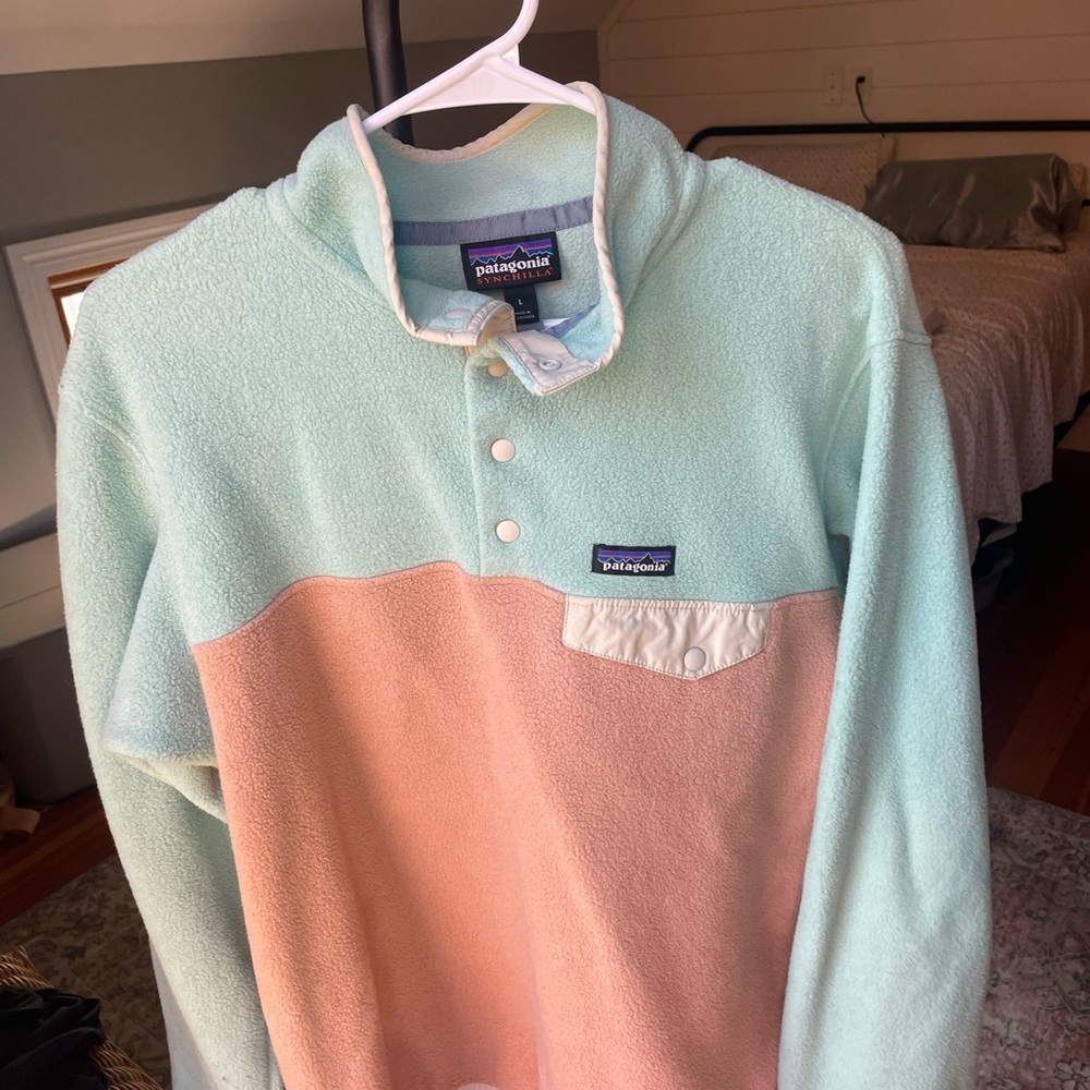 Patagonia Synchilla Light Green Fleece Pullover